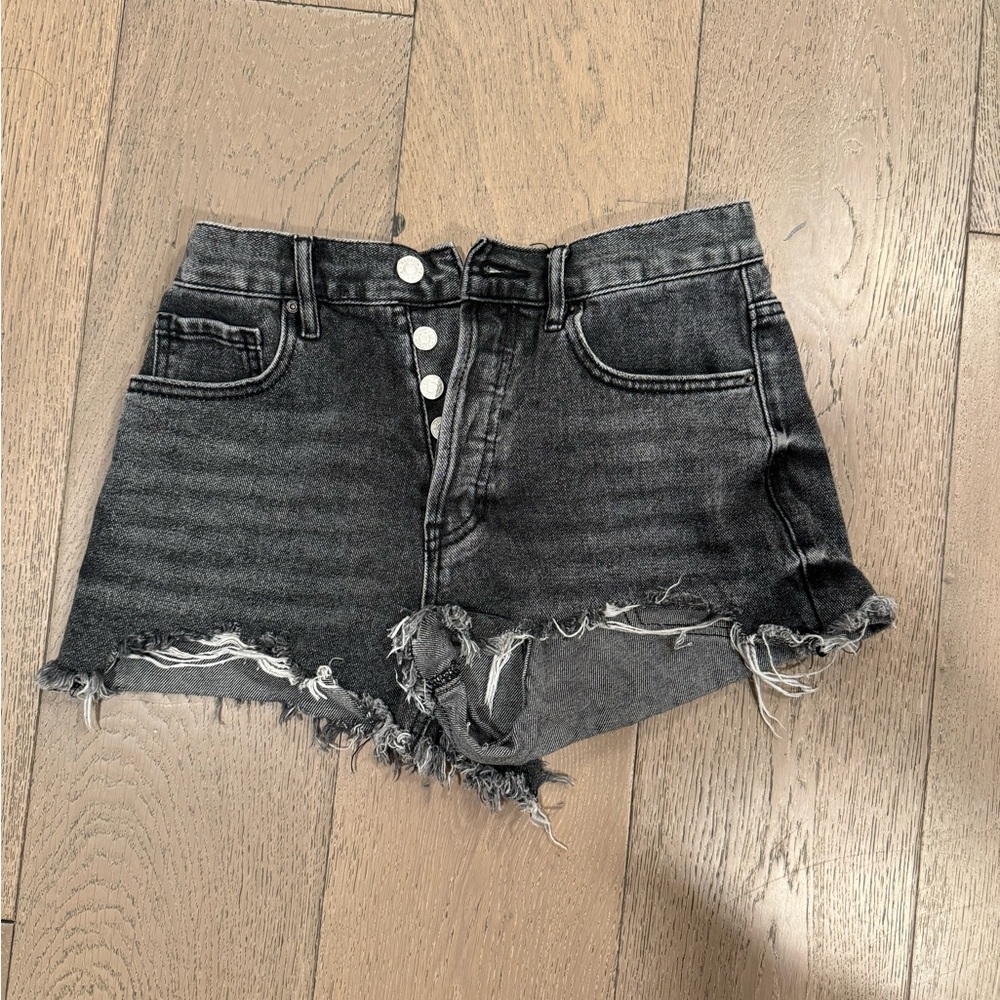 PACSun black denim shorts